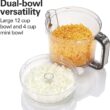 Hamilton Beach Big Mouth Duo Plus 12 Cup Food Processor & Vegetable Chopper with Additional Mini 4 Cup Bowl, Black (70580) - 2