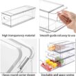 MineSign 4 pack Stackable Refrigerator Organizer Bins Pull-Out Drawers for Fruit and Veggies Storage Organizer for Fridge Clear Drawer Containers with Handle Divided Organization for Produce Saver - 5