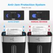 BONSEN Shredder for Home Office, 8-Sheet Crosscut Credit Card Shredder (S3101) BONSEN Shredder for Home Office, 8-Sheet Crosscut Credit Card Shredder, Small Paper Shredder for Home Use with 4 Gallons Wastebasket, High Security Level P-4, ETL Certification (S3101) - 3
