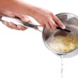 AVACRAFT Stainless Steel Saucepan with Glass Strainer Lid, Two Side Spouts for Easy Pour with Ergonomic Handle, Multipurpose Sauce Pot (Tri-Ply Capsule Bottom, 2.5 Quart) - 3