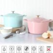 MARTHA STEWART Gatwick 7 QT Enamel Cast Iron Dutch Oven, Martha Blue - 5