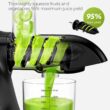 Jocuu Slow Masticating Juicer with Soft/Hard Modes Easy to Clean Quiet Motor & Reverse Function, Cold Press Juicer for Fruit & Vegetable, 90% Juice Yield, with Brush & Recipes (Grey) - 2