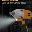 Adedad Cordless Impact Wrench 1/2 inch, 20V Brushless Impact Gun with Battery and Charger, High Torque 240 ft-lbs 3000 RPM Impact Wrench with 1-Hour Fast Charger, Led Light - 6