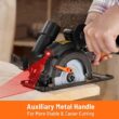 DOVAMAN Circular Saw, 5.8A Mini Circular Saw with Laser, 3500rpm, Metal Auxiliary Handle, Cutting Depth 1-11/16