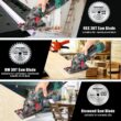 Mini Circular Saw, HYCHIKA Compact Circular Saw Tile Saw with 3 Saw Blades 4A Pure Copper Motor, Scale Ruler, 3-3/8”4500RPM Ideal for Wood, Soft Metal, Tile and Plastic Cuts - 6