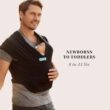 Moby Classic Baby Wrap (Black) - Baby Wearing Wrap For Parents On The Go - Baby Wrap Carrier For Newborns, Infants, and Toddlers-Baby Carrying Wrap For Babywearing, Breastfeeding, Keeping Baby Close - 7