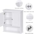 Spirich Home Bathroom Cabinet Wall Mounted with Doors, White Spirich Home Bathroom Cabinet Wall Mounted with Doors, Wood Hanging Cabinet with Doors and Shelves Over The Toilet, Bathroom Wall Cabinet White - 4
