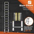 Telescoping Ladder, SocTone 12.5 FT Aluminum Lightweight Extension Ladder with 2 Triangle Stabilizers, Heavy Duty 330lbs Max Capacity, Multi-Purpose Collapsible Ladder for RV or Outdoor Work - 6