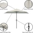 Pure Garden 9 Foot Half Round Patio Umbrella - 3