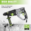 WORKPRO Premium 1-1/4 Inch SDS-Plus Rotary Hammer Drill, 7.5AMP, Lightweight Corded Version for Concrete Demolition Chipping Rotomartillo, 5 SDS-Plus Bits - 2