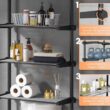 ALLZONE Bathroom Organizer: 4-Tier Over Toilet Storage, Space Saver, Adjustable, Black ALLZONE Bathroom Organizer, Over The Toilet Storage, 4-Tier Adjustable Shelves for Small Room, Saver Space, 92 to 116 Inch Tall, Black - 3