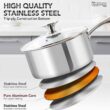 MICHELANGELO Stainless Steel Saucepan Set with Lids 1QT & 2QT & 3QT, Stainless Steel Sauce Pot Set 6pcs, Induction Saucepans, Nonstick Sauce Pan Set, Dishwasher Safe - 4