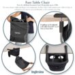 Inglesina Fast Table Chair - Award-Winning Baby High Chair for Eating & Dining - Compact, Portable & Foldable - Leaves No Scratches - for Babies 6-36 Months & 1-3 Year Old Toddler - Black - 4