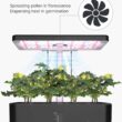 iDOO Hydroponics Growing System, 12pods Indoor Garden Plant Germination Kit with LED Grow Light, Auto Timer, Fan, Adjustable Height Hydrophonic Planter Gardening Gift Harvest Green - 3
