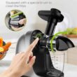 Jocuu Slow Masticating Juicer with Soft/Hard Modes Easy to Clean Quiet Motor & Reverse Function, Cold Press Juicer for Fruit & Vegetable, 90% Juice Yield, with Brush & Recipes (Grey) - 7