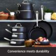 All-Clad HA1 Hard Anodized Nonstick SaucePan 2.5 Quart Induction Oven Broiler Safe 500F, Lid Safe 350F Pots and Pans, Cookware Black - 3