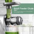 Cold Press Juicer, Aobosi Slow Masticating Juicer Machines with Reverse Function, Quiet Motor, High Juice Yield with Juice Jug & Brush for Cleaning, Gray - 2