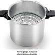 T-fal Pressure Cooker Stainless Steel Pressure Canner 22 Quart Induction 3 PSI Settings, Cookware, Pots and Pans Silver - 3