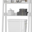 UTEX 3-Shelf Bathroom Organizer Over The Toilet, 3-Tier Shelf, Spacesaver (White) - 1