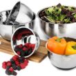 Wildone Mixing Bowls with Airtight Lids, Stainless Steel Nesting Mixing Bowls Set of 5, with Non-slip Silicone Bottoms, Size 8, 5, 3, 2, 1.5 QT, Stackable Design, Great for Mixing and Prepping - 4