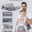 Baby Carrier Newborn to Toddler, Mumgaroo Ergonomic 6-in-1 Baby Carrier with Hip Seat Complete All Seasons, Adjustable & Removable Baby Holder Backpack with Baby Hood 0-36 Months - 6