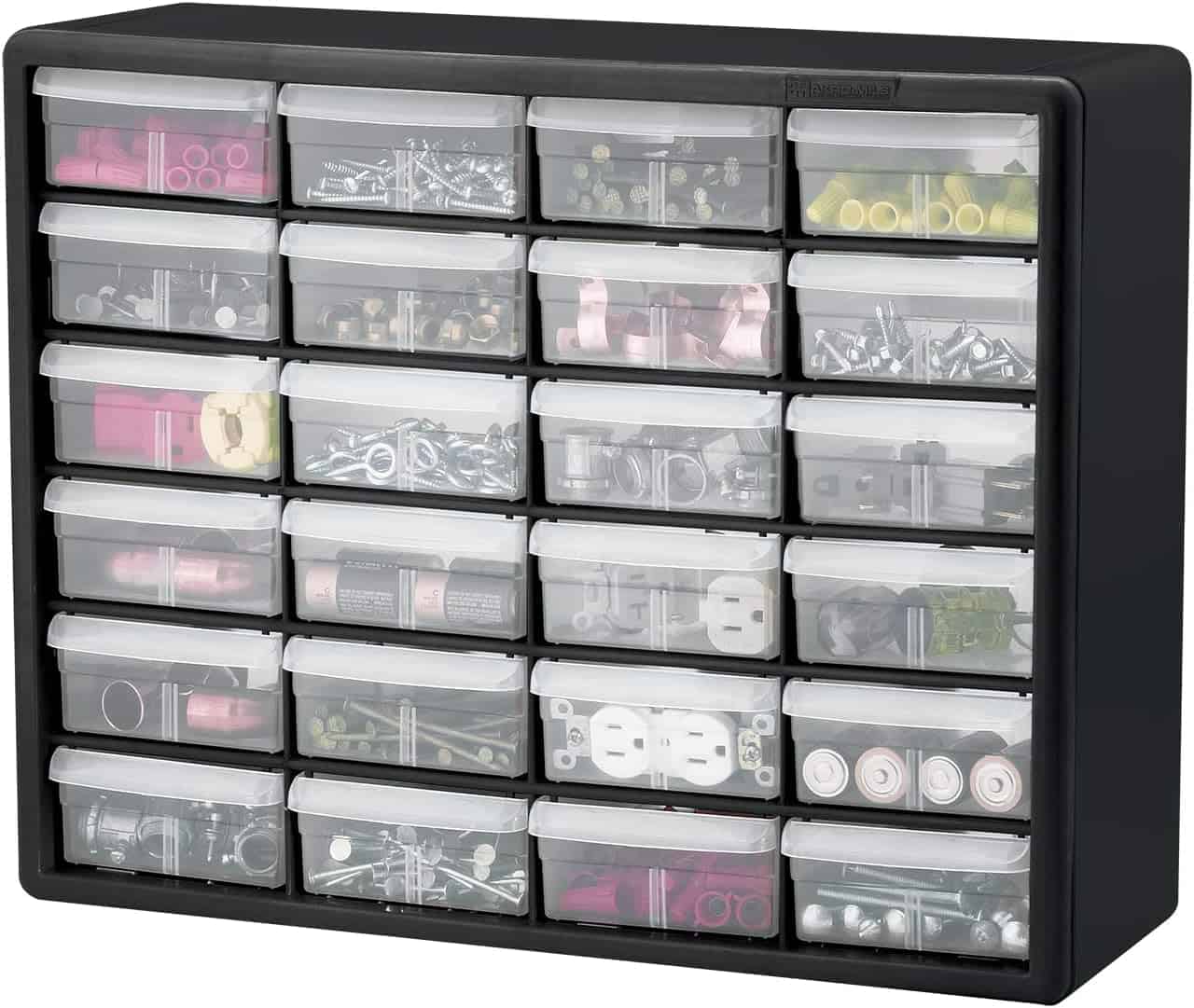 Akro-Mils 24 Cabinet 10724, Plastic Parts Storage Hardware and Craft Cabinet, (20-Inch W x 6-Inch D x 16-Inch H), Black Akro-Mils 24 Cabinet 10724, Plastic Parts Storage Hardware and Craft Cabinet, (20-Inch W x 6-Inch D x 16-Inch H), Black - 7