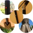 Sunnyglade 9' Solar LED Lighted Patio Umbrella with 8 Ribs/Tilt Adjustment and Crank Lift System (Light Tan) - 6