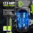 WORKPRO Premium 1-1/4 Inch SDS-Plus Rotary Hammer Drill, 12.5AMP, Heavy Duty Corded Version for Concrete Demolition Chipping Rotomartillo, 5 SDS-Plus Bits - 4