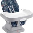 Fisher-Price Baby SpaceSaver Simple Clean High Chair Baby to Toddler Portable Dining Seat with Removable Tray Liner,Moonlight Forest (Amazon Exclusive) - 1