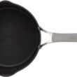 Circulon 84567 3-Qt.Covered Straining Pour Spouts Hard Anodized Aluminum Saucepan, 3 quart, Oyster Gray - 2