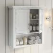RiverRidge Somerset Two-Door Bathroom Storage, White Wall Cabinet, Color - 2