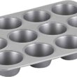 Farberware Nonstick Steel Bakeware Set with Cooling Rack, Baking Pan and Cookie Sheet Set with Nonstick Bread Pan and Cooling Grid, 10-Piece Set, Gray - 13