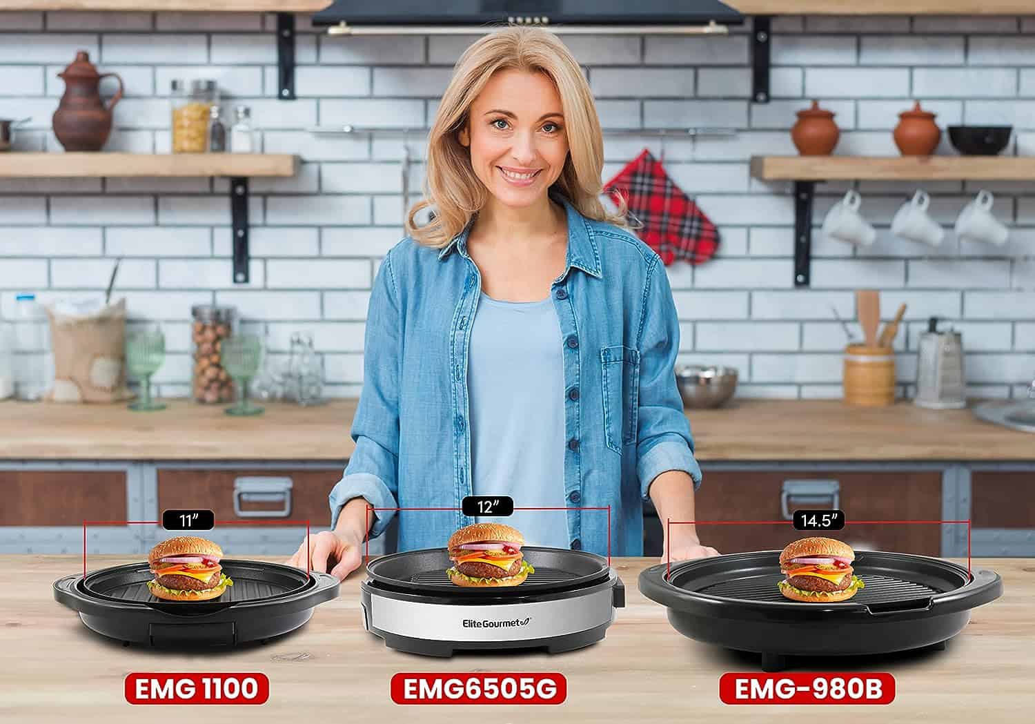 Elite Gourmet EMG6505G Smokeless Indoor Electric BBQ Grill Elite Gourmet EMG6505G Smokeless Indoor Electric BBQ Grill with Glass Lid, Dishwasher Safe, Nonstick, Adjustable Temperature, Fast Heat Up, Low-Fat Meals Easy to Clean Design - 6
