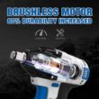 NINOUKO Cordless Impact Wrench 1/2 inch, 20V Electric Impact Gun 400N.m Brushless Impact Wrench Driver Kit 3000 RPM Variable Speed, High Torque, with 4.0Ah Battery & Fast Charger, Impact Sockets - 3