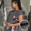 Boppy Baby Carrier- Adjustable ComfyFit, Heathered Gray, Hybrid Wrap with New Arm Straps to Fit More Bodies, 3 Carrying Positions, 0m+ 8-35lbs, Soft Yoga-Inspired Fabric Storage Pouch - 4