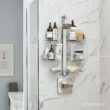 simplehuman Adjustable and Extendable Shower Caddy XL, Stainless Steel and Anodized Aluminum - 3