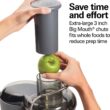 Hamilton Beach Juicer Machine, Centrifugal Extractor, Holds 40 oz. - 850W Motor, Silver Hamilton Beach Juicer Machine, Centrifugal Extractor, Big Mouth 3