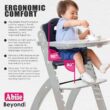 Abiie Beyond Junior Wooden High Chair with Tray. The Perfect Adjustable Baby Highchair Solution for Your Babies and Toddlers or as a Dining Chair. 6 Months up to 250 Lb. Natural Wood/Black Cushion - 5