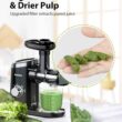 Aeitto Juicer Machines, Aeitto Cold Press Juicer, Masticating Juicer, Celery Juicers, Black Juicer Machines, Aeitto Cold Press Juicer, Masticating Juicer, Celery Juicers, with Triple Modes,Reverse Function & Quiet Motor,Easy to Clean with Brush, Recipe for Vegetables And Fruits, Black - 4
