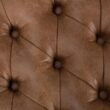 HomePop Faux Leather Button Tufted Decorative Bench with Metal Base, Brown - 9