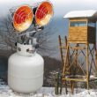 Avenger FBDTP30 Infra-Red Tank Top Outdoor Heater for Use with Propane Gas Tanks for Camping, Patios, and More, Double Burner, 30,000 BTU, Silver - 3