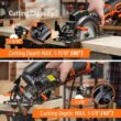 DOVAMAN Circular Saw, 5.8A Mini Circular Saw with Laser, 3500rpm, Metal Auxiliary Handle, Cutting Depth 1-11/16