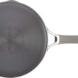 Circulon 84567 3-Qt.Covered Straining Pour Spouts Hard Anodized Aluminum Saucepan, 3 quart, Oyster Gray - 11