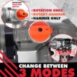 PTS Corded Rotary Hammer Drill 1”26mm 10Amp 110V Combination Rotary Hammer | SDS Plus | 3 Modes | 2x Brushes, Oil Cap Wrench, Grease, 3x Drills, 2x Chisels‚ and Case Set - 2