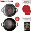 Uno Casa 2in1 Dutch Oven Large - 5 Quart Dutch Oven Pot with Lid, Seasoned Cast Iron Camping Stove for Bread, Heavy Duty Cast Iron Pot with Frying Pan - 2
