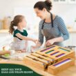Calmbee 9 IN 1 Storage Bag Organizer for Kitchen Drawer, Bamboo Foil and Plastic Wrap Organizer with Cutter, Kitchen Organizers and Storage Compatible with Gallon, Quart, Sandwich and Snack Size Bag - 7