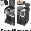 Hamilton Beach FlexBrew Trio 2-Way Coffee Maker, Compatible with K-Cup Pods or Grounds, Single Serve & Full 12c Pot, Permanent Gold-Tone Filter, Black & Silver - 4
