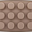 Rachael Ray Cucina Nonstick Bakeware Set Baking Cookie Sheets Cake Muffin Bread Pan, 10 Piece, Latte Brown with Cranberry Red Grips - 8