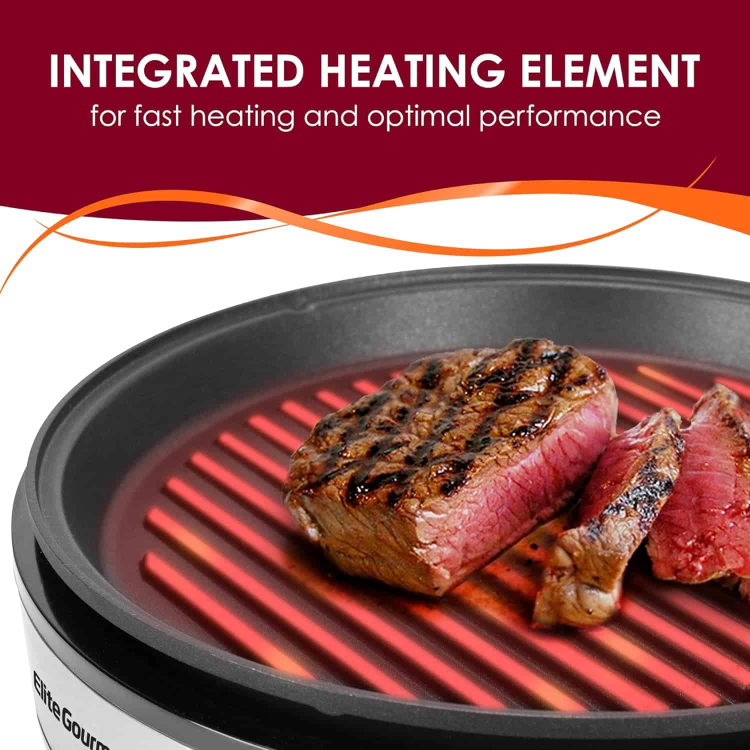 Elite Gourmet EMG6505G Smokeless Indoor Electric BBQ Grill Elite Gourmet EMG6505G Smokeless Indoor Electric BBQ Grill with Glass Lid, Dishwasher Safe, Nonstick, Adjustable Temperature, Fast Heat Up, Low-Fat Meals Easy to Clean Design - 3