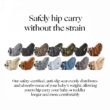 Tushbaby - Safety-Certified Hip Seat Baby Carrier - Mom’s Choice Award Winner, Seen on Shark Tank, Ergonomic Carrier & Extenders for Newborns & Toddlers (Carrier, Grey) - 2